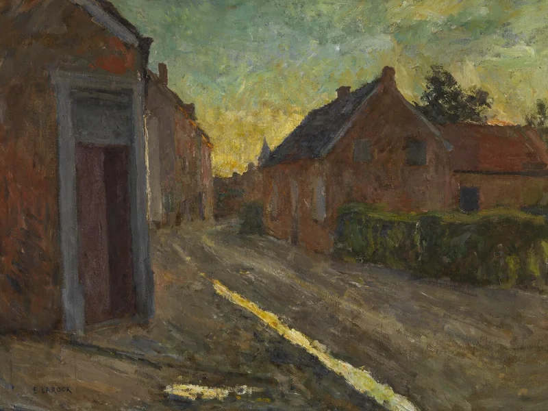 1865-Evert Larock - Via del villaggio dopo la tempesta - Museo Reale di Belle Arti di Anversa